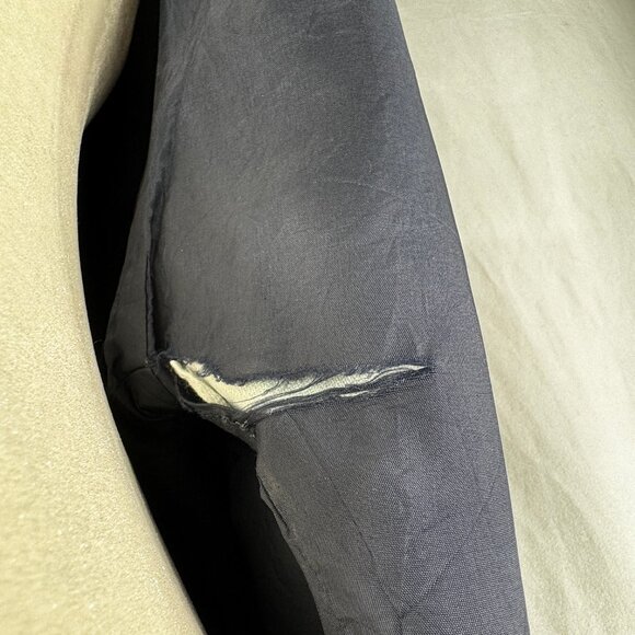 Ann Taylor Loft Green Double-Breasted Trench Coat Size Medium - Picture 11 of 12